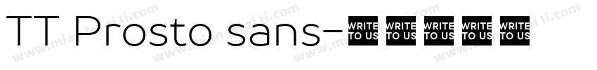 TT Prosto sans字体转换